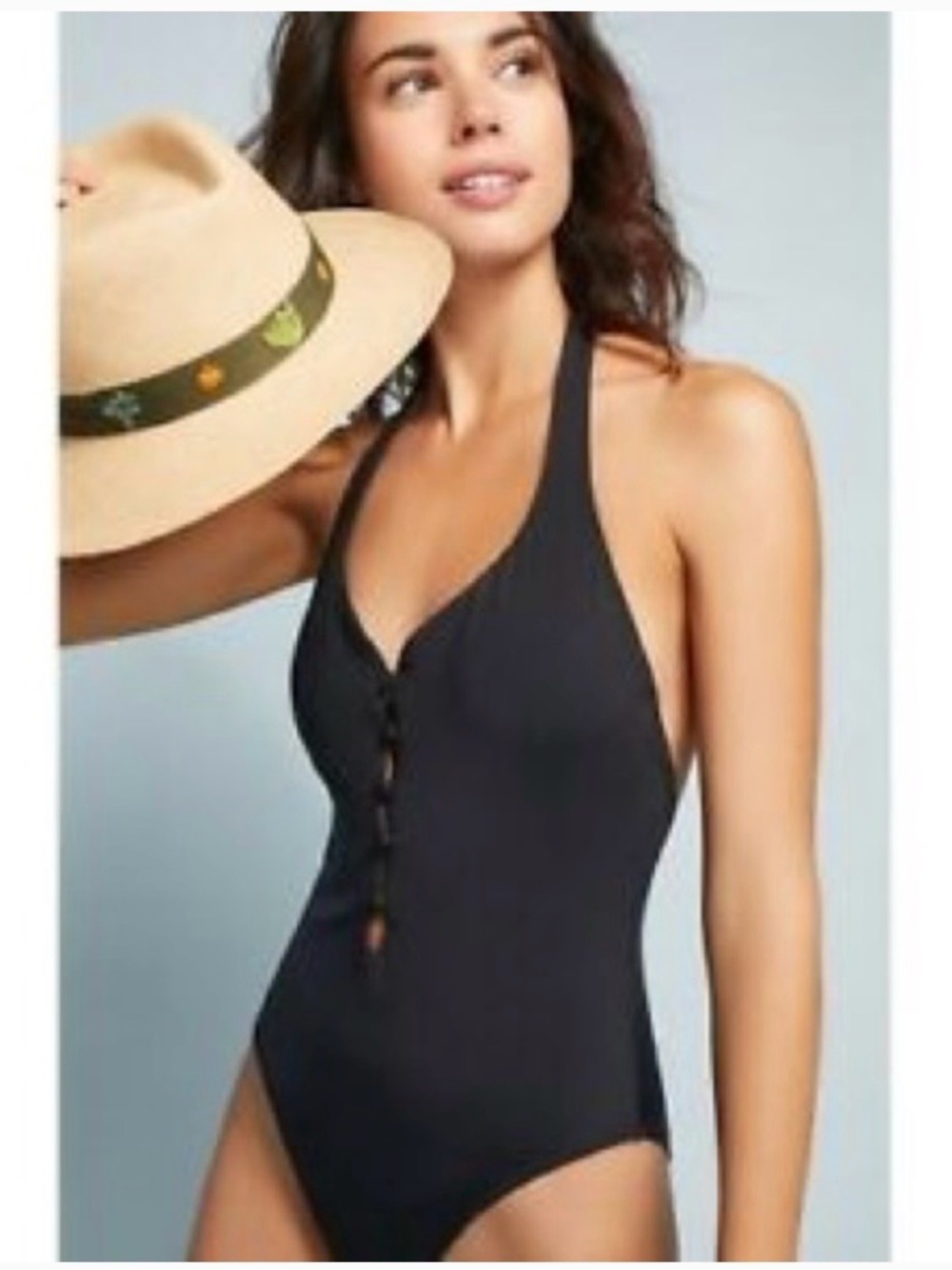 NWT Anthropologie L Space Stella
One-Piece black Swimsuit Sz 10